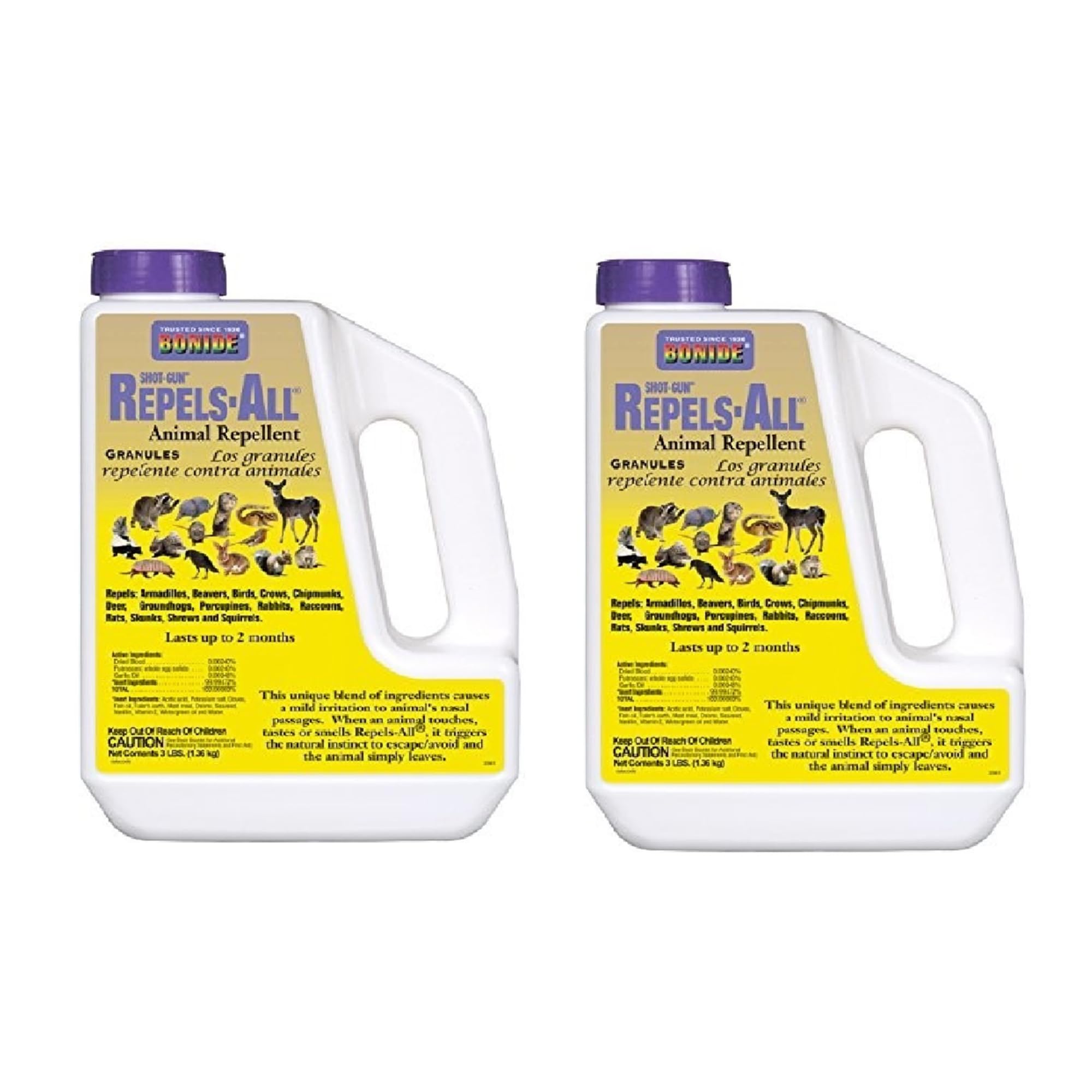 Bonide Products 2361 Repel Granules Animal Repellent, 3-Pound, Pack of 2