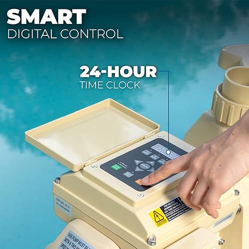 Miniatura 3 de XtremepowerUS Bomba de piscina 2HP, velocidad variable enterradosobre tierra, filtro certificado Energy Star, adaptadores de tubería de 1-12" y 2"