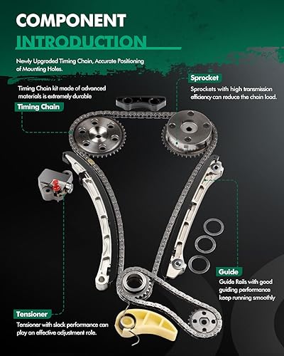 Miniatura 3 de SCITOO 1L5Z6268AA Juego de cadena de distribución del motor reemplaza para Mazda 3 CX-7 6 2.3L