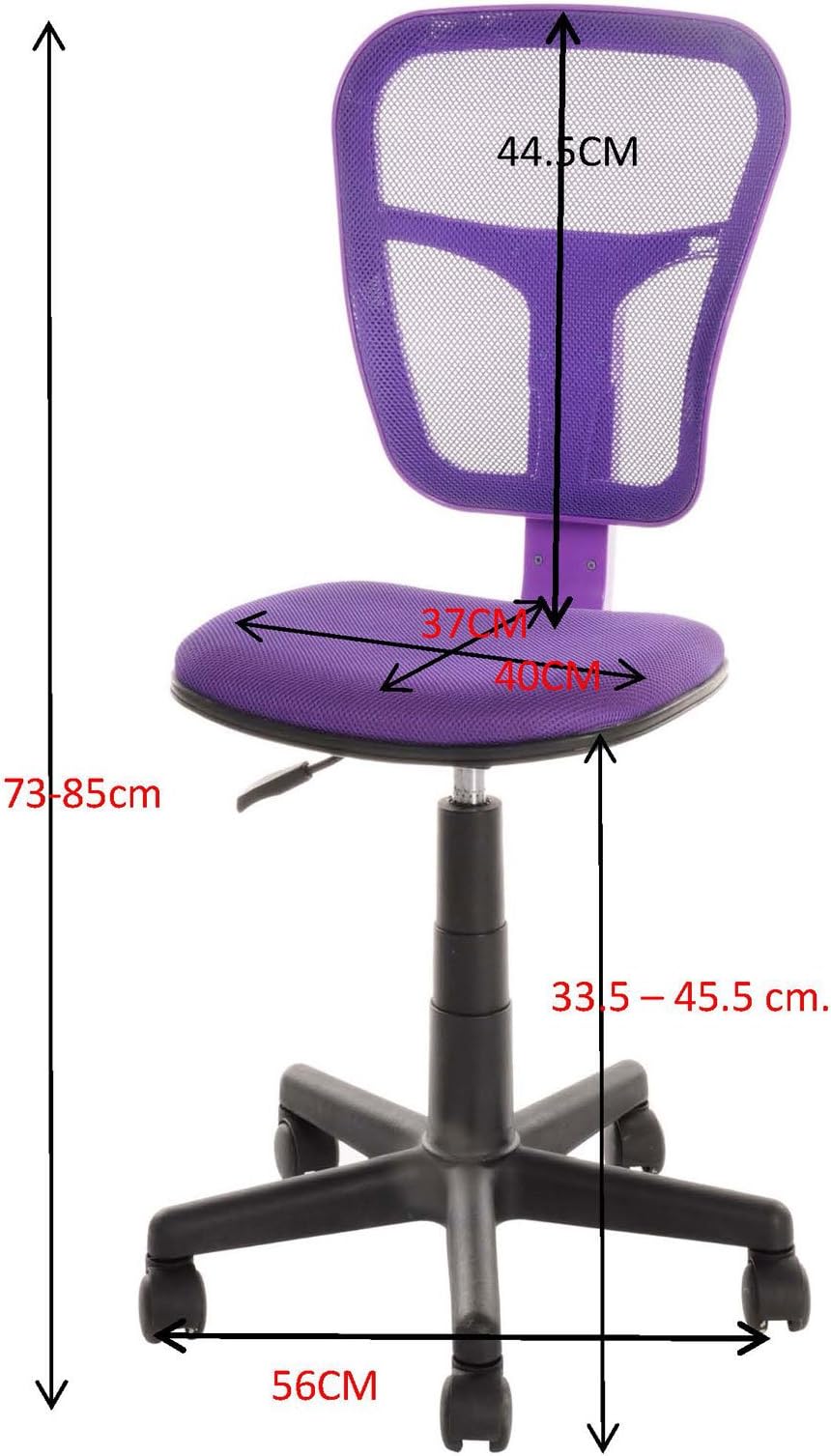 Colorful Chair 4 Colors Comfortable Adjustable Office Chair Ergonomical Ergonomic Office Task Computer Chair Fabric (PURPLE) by FurnitureR