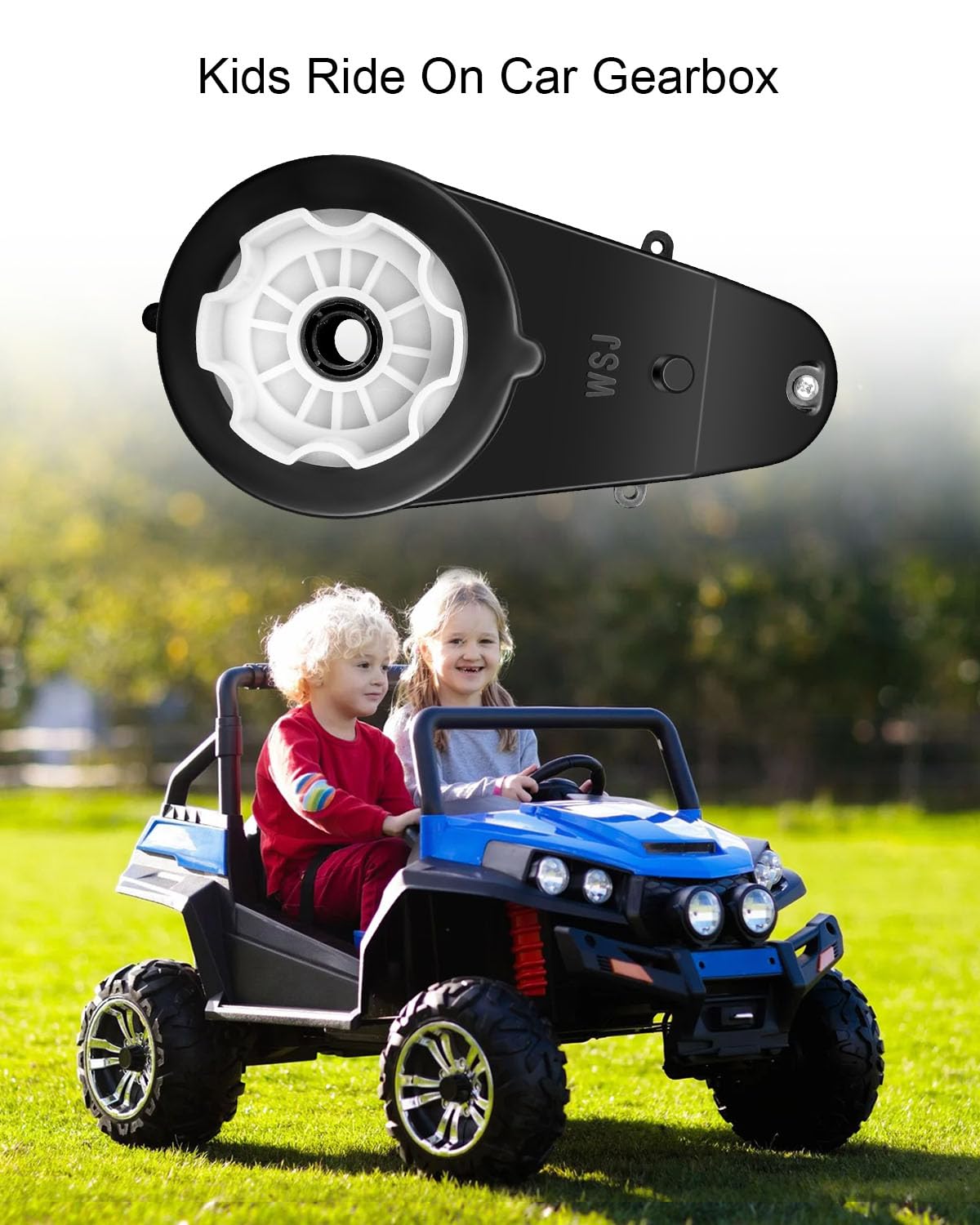 Kids Ride On Car Gearbox 550 24V Motor 40000RPM, Children Electric Car Gearbox High Speed RS550 with Quick-Change Wire Connectors DIY Upgrade Power Wheel for Children Ride On Toys