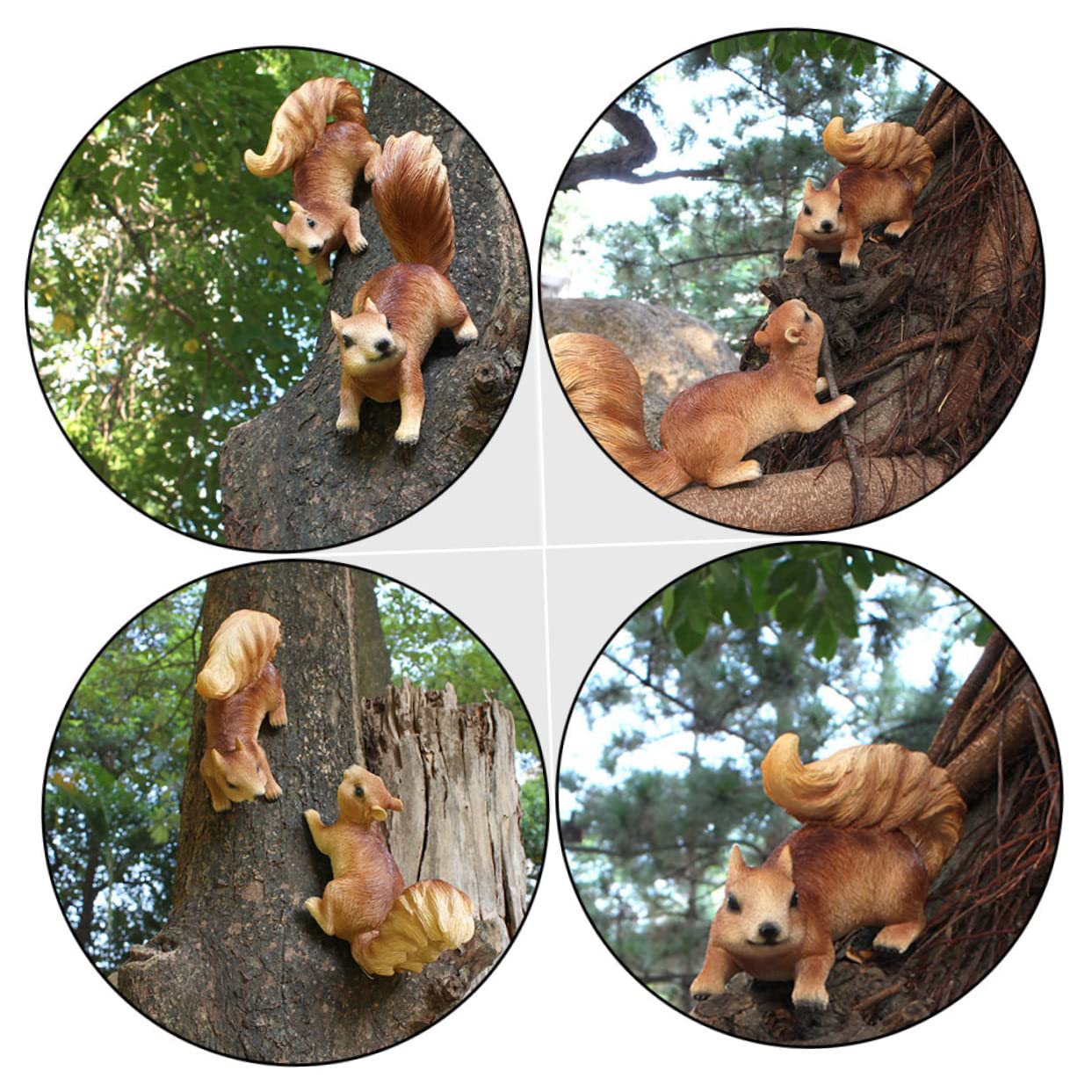 Kunstharz Eichhörnchen Tierfigur für Gartenlandschaftsdekoration