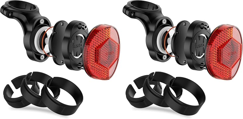 Suporte Oculto para Apple AirTag e Garmin Varia em Canote de Bicicleta TUSITA Preto Kit com 2
