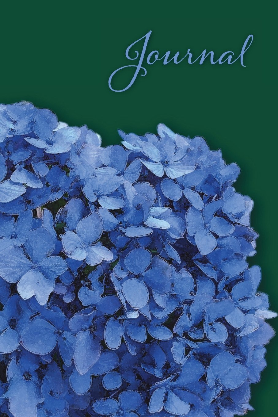 Journal: Pretty Blue Hydrangea Flower Dot Grid 6 x 9 Inch Notebook 60 Sheets/120 White Pages: Volume 6 (6 x 9 Flower Bullet Journals)