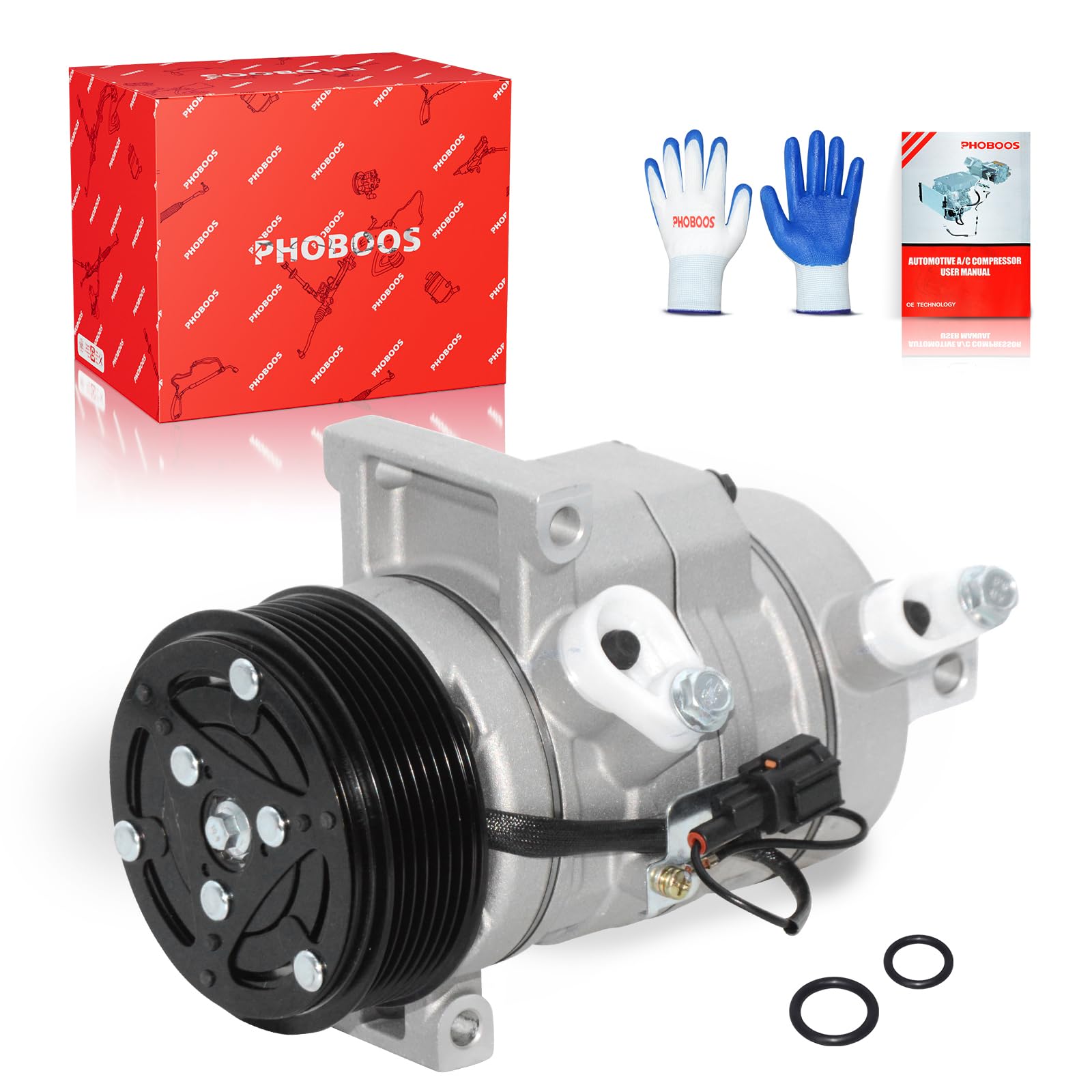 PHOBOOS A/C compressor with Clutch Compatible with Nissan