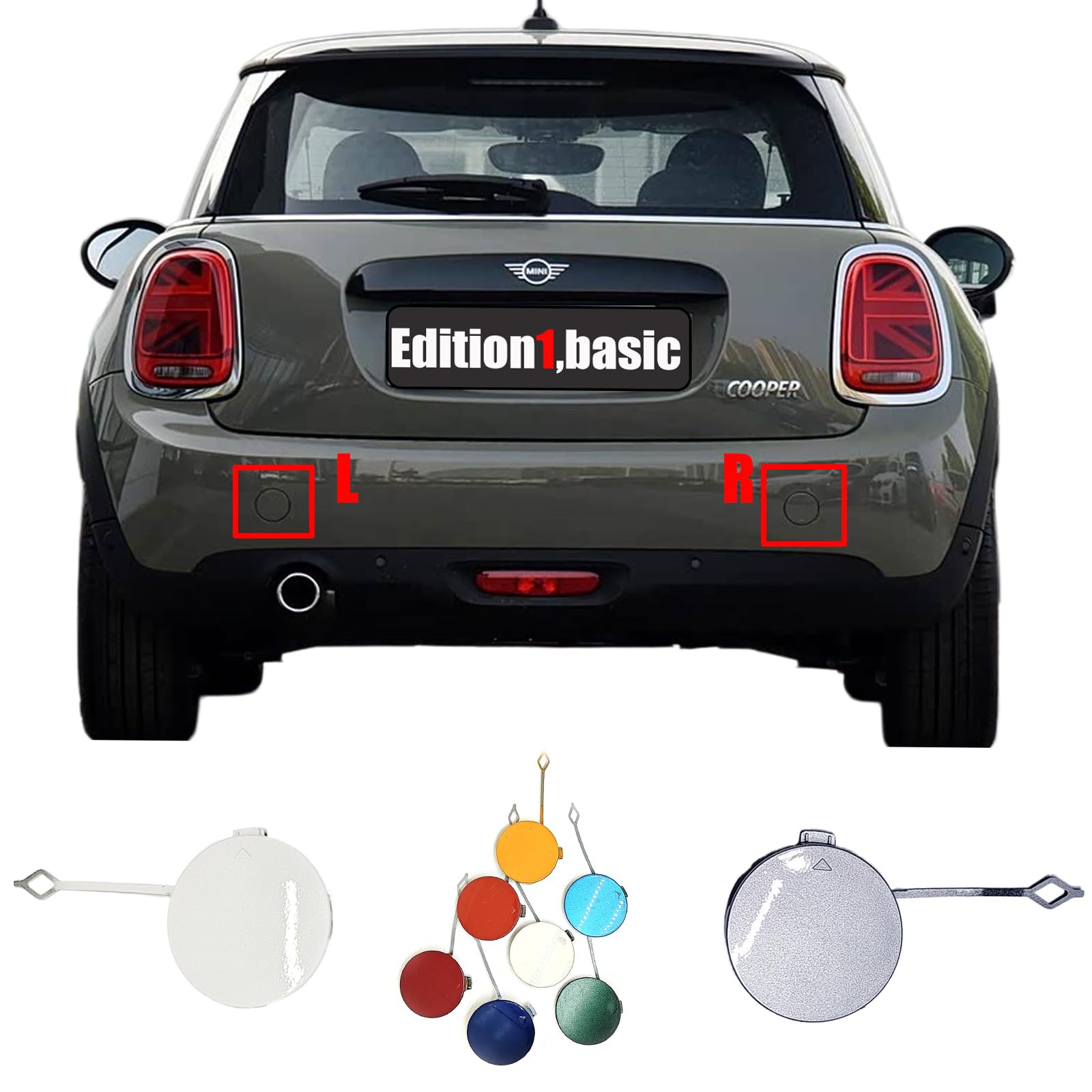 Amazon.com: Rear Tow Cover for 15-20 MINI One Cooper F55 Hatchback