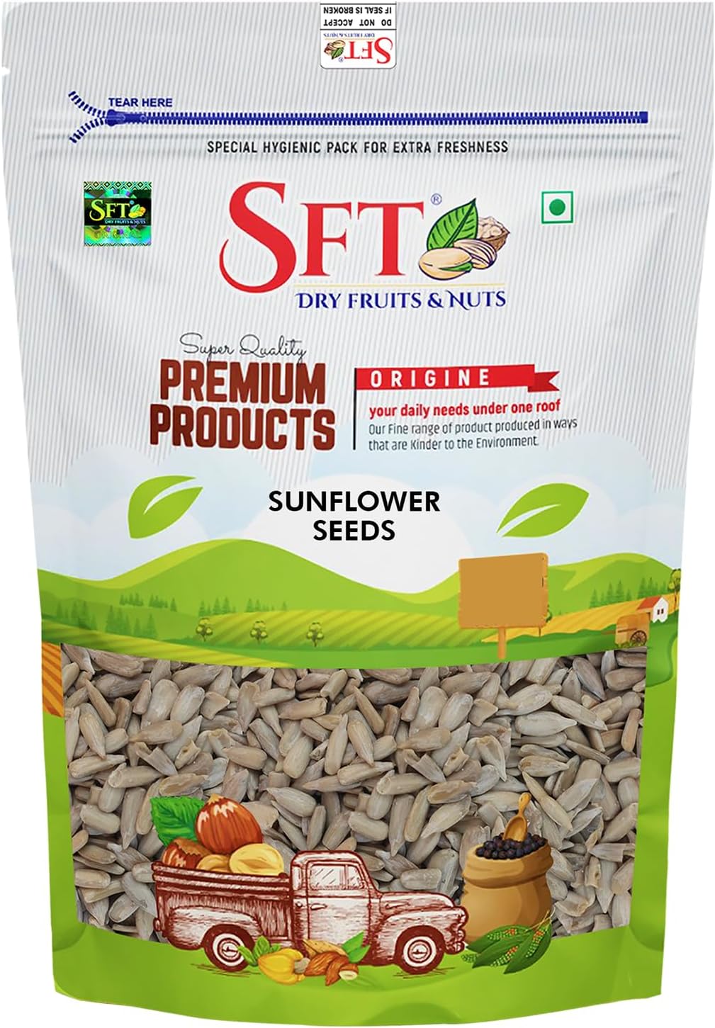 Sunflower Seeds 1 Kg - Raw Seed for Eating | Healthy Snacks | High in Vitamin, Fibre & Protein Seeds | Non - GMO seed | Diet Food | Gluten free | Premium Raw Sunflower seed