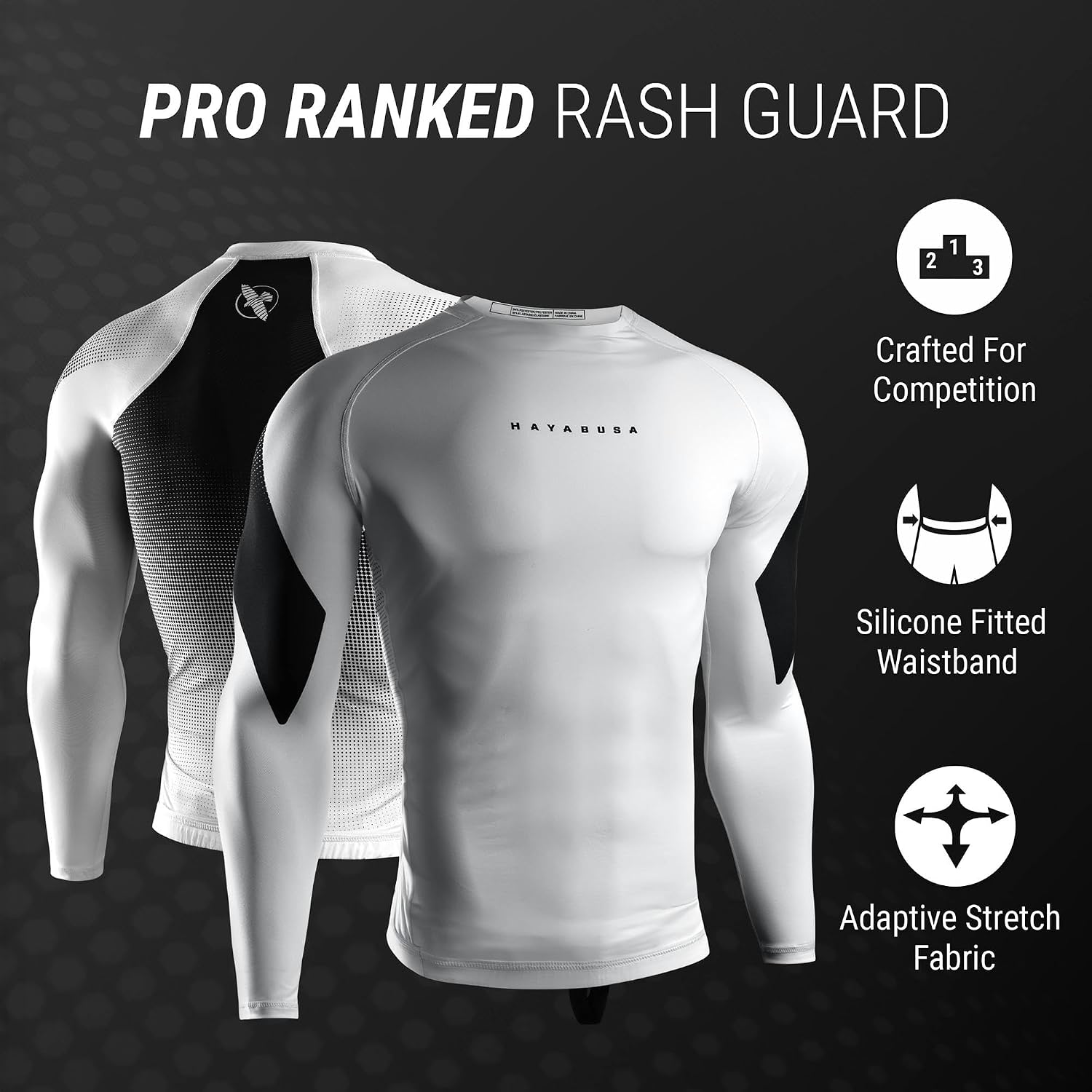 Hayabusa Men's Pro Ranked Long Sleeve BJJ Rash Guard