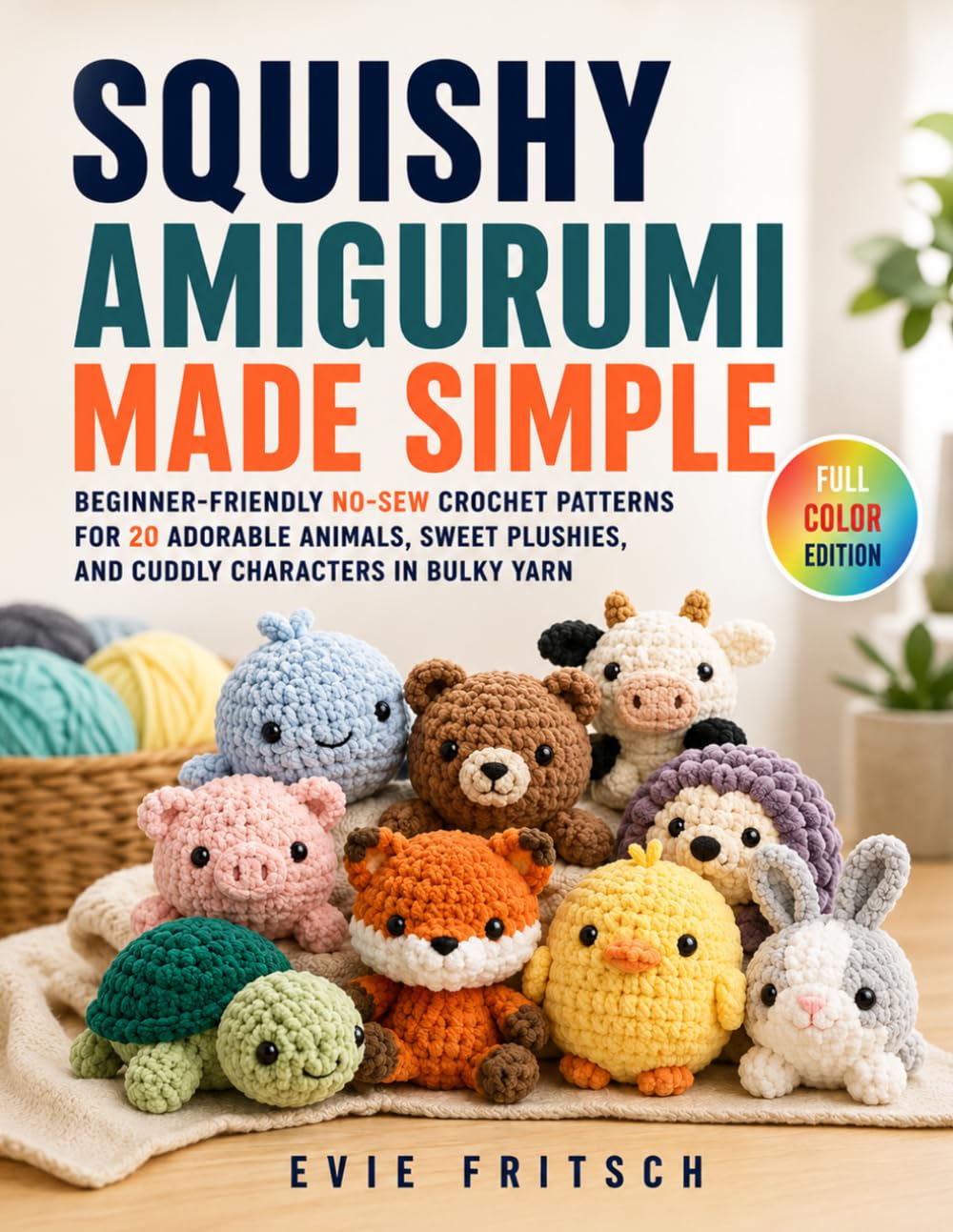 Squishy Amigurumi Made Simple: Beginner-Friendly No-Sew Crochet Patterns for 20 Adorable Animals, Sweet Plushies, and Cuddly Characters in Bulky Yarn