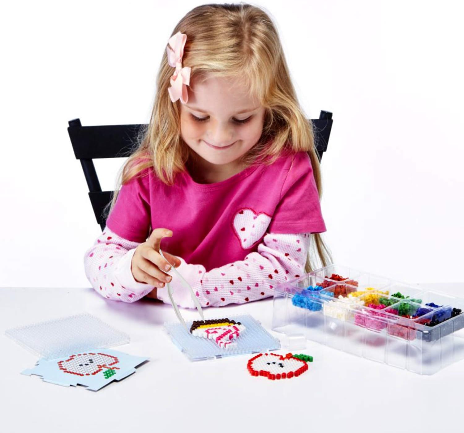 Fuse Beads - 12,000 pcs Fuse Beads Kit with 48 Colors for Kids - 5MM Fusion Beads Including Multiple Accessories You Need - Iron Beads Kit for Child Gift by YRYM HT