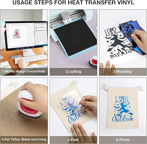 Miniatura 5 de HTVRONT Paquete de 12 vinilos termotransferibles Chameleon HTV de 12 x 12 pulgadas vinilo termotransferible para camisetas 11 colores surtidos de