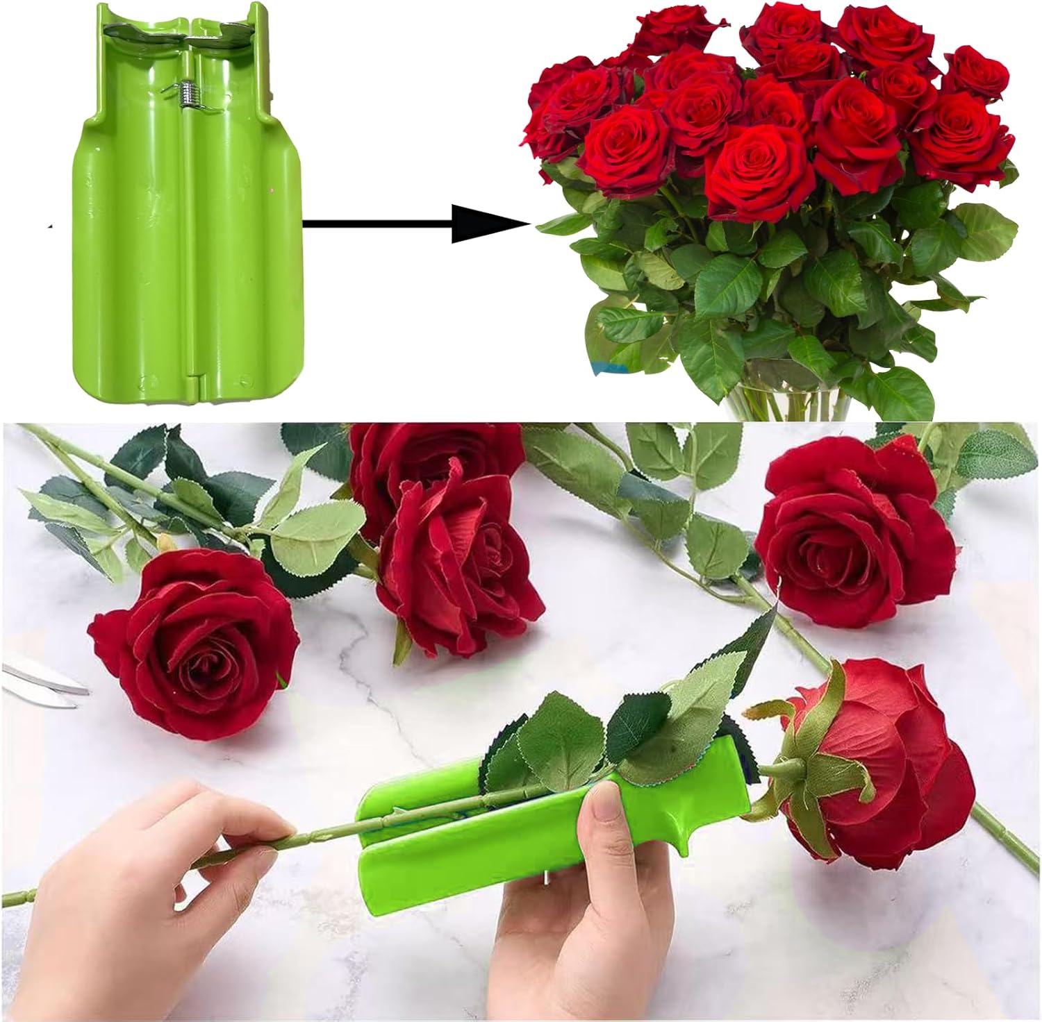Rose Thorn Stripping Tool Efficient Rose Thorn Remover Leaf Stripper Tool Fresh Flower Cleaner Knife for Floral Arrangements Ideal for Home Gardeners and Flower Shops Mother's Day Gifts-2 pack