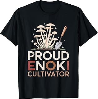 Enoki Mushrooms Design | Edible Agaric Lover’s T-Shirt