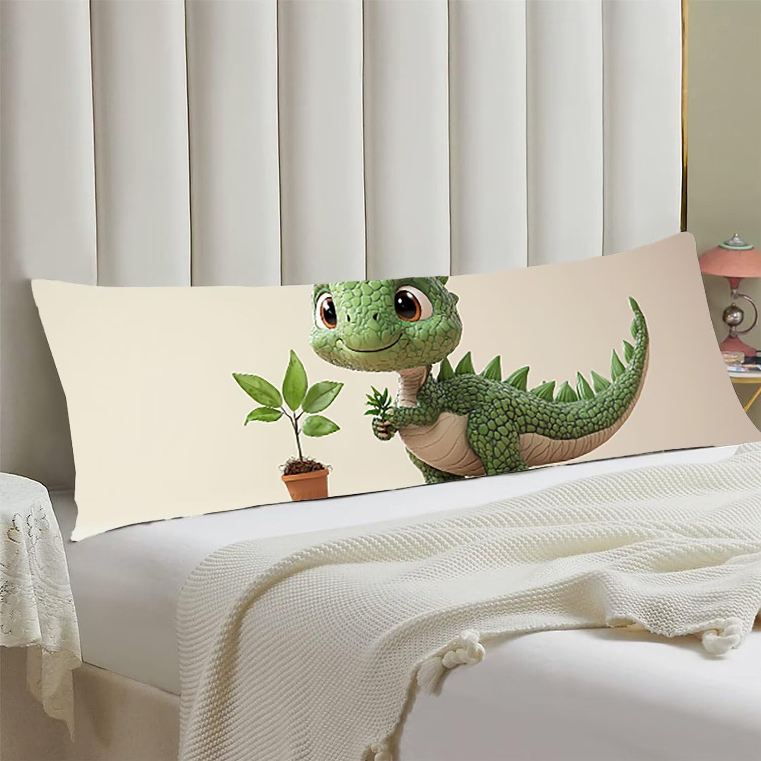 Poduszka na ciało 60 x 180 cm, dekoracyjna poszewka na poduszkę z zamkiem błyskawicznym, na pościel, sofę, długie poszewki na poduszki dla dorosłych, kobiet w ciąży i dziewcząt, dla osób śpiących na