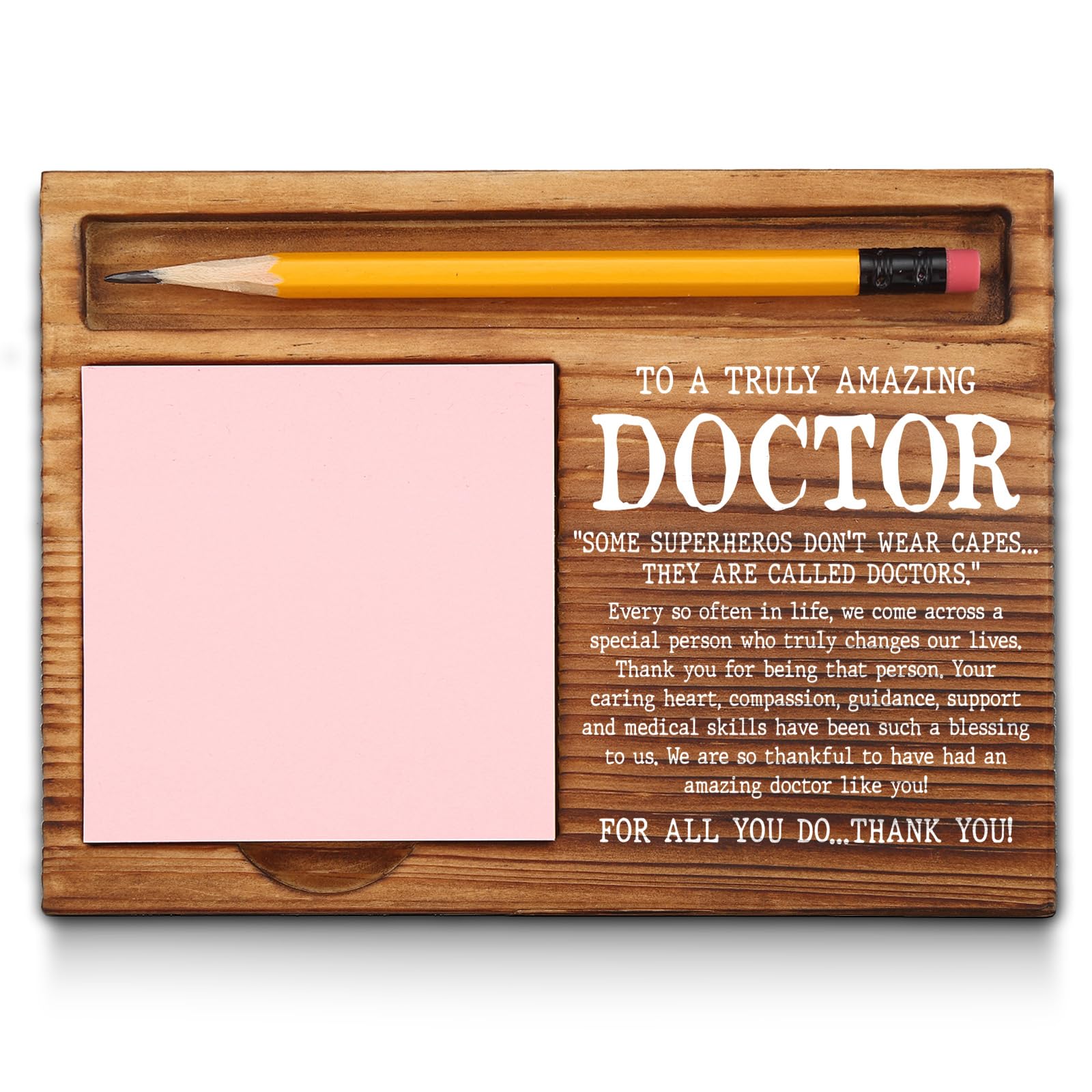 Doctor Sticky Note Holder, Thank You Doctor Gifts, Doctor Appreciation Gifts, Doctor Office Desk Self-Stick Note Pad Holders GSH344