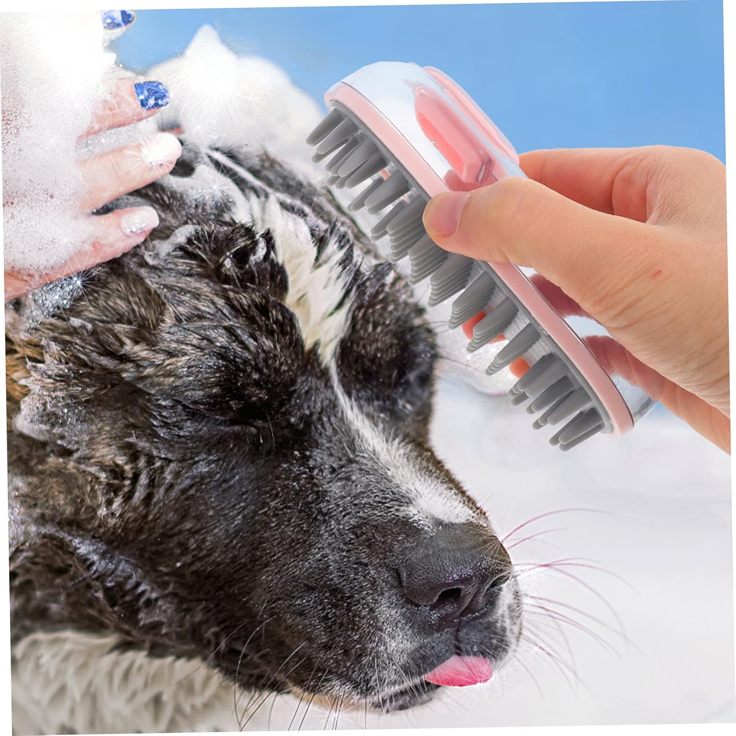 PET Bath Brush for Dogs and Cats Wear Resistant ABS Massage image 5