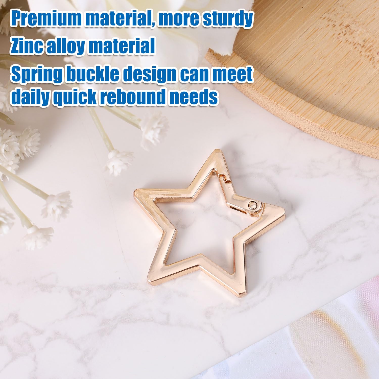 Amazon.com: Metal Star Carabiner, Star-Shaped Spring Snap Keychain