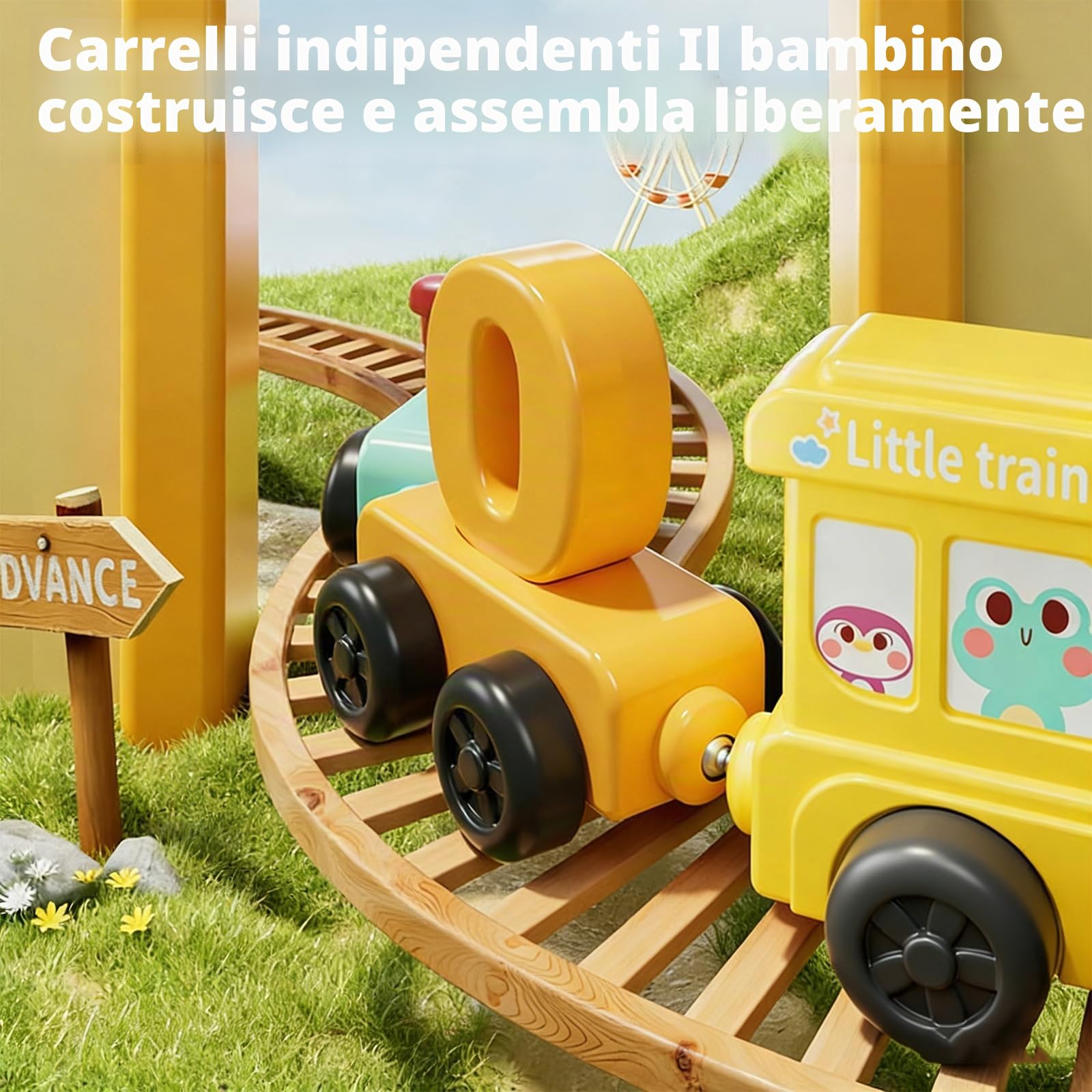 Treno Magnetico Numeri, Giocattolo Bambini 2 Anni Educativo, Tren de Juguete con Numeri 0-10, Juguete y Trenes, Set Didattico per Imparare i Numeri, per Sviluppare La Logica, Come Regalo