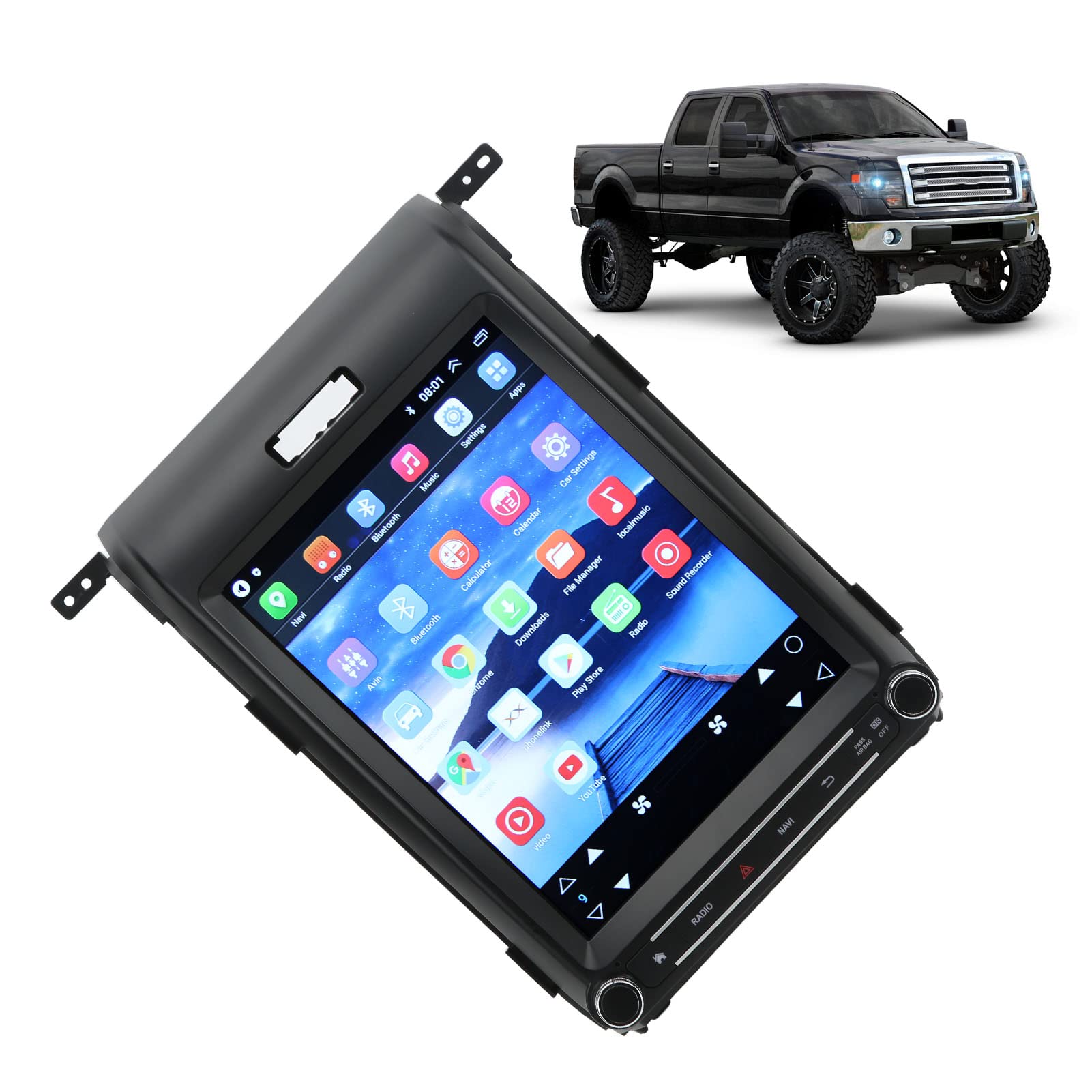 Marukio 12.1in HD Touch Screen Car Stereo Bluetooth4.0 WIFI GPS