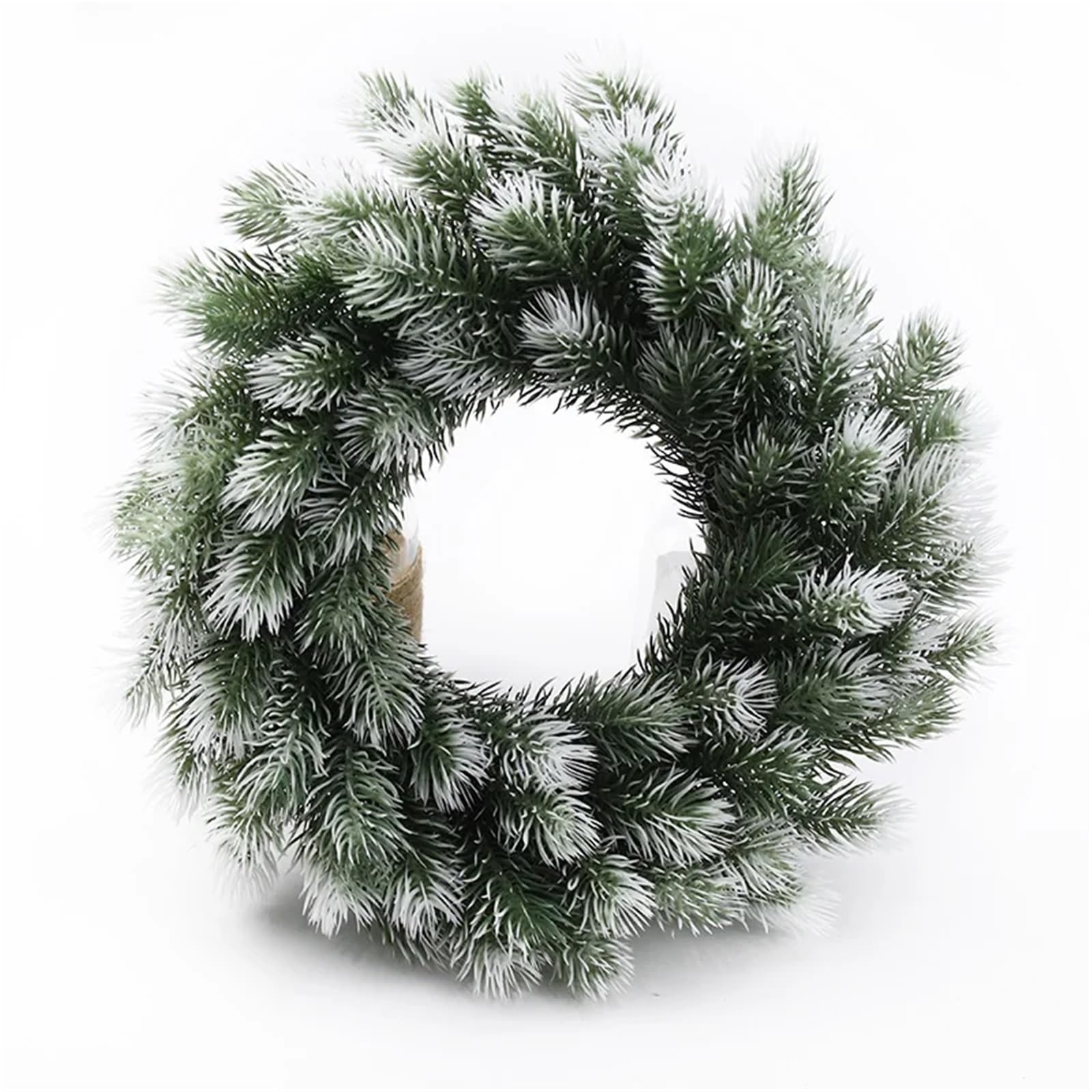 Tannenzweige KüNstlich Wie Echt 100 stücke Künstliche Pflanzen Kunststoff Kiefer Nadel Schneeflocke Weihnachten Kranz Material Hochzeit Dekorative Blumen Kränze Wohnkultur(Color 3)