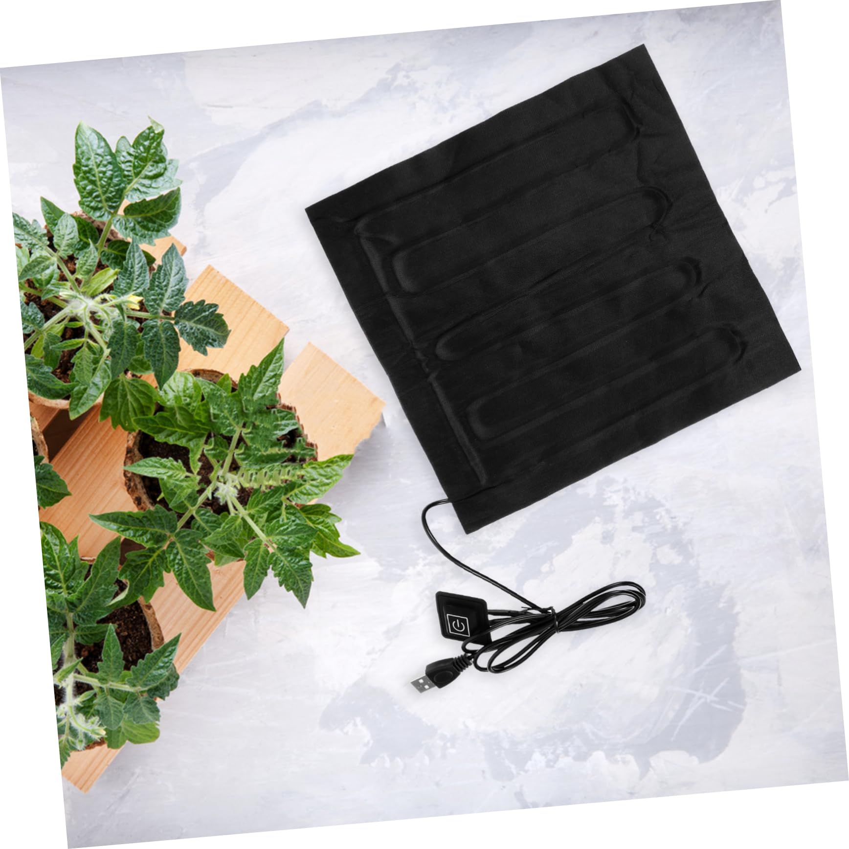 SUPVOX 4 Pz Tappetino Riscaldante Per Piantine Tampone Di Polimerizzazione Forniture Da Giardino Cuscino Riscaldante Per Fiori Più Caldo Pianta Più Calda Tappeto Vegetale Black Stoffa