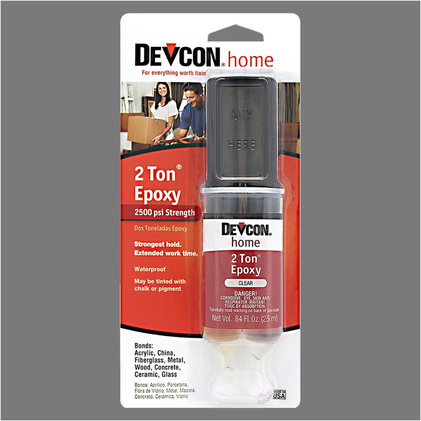 DEVCON Flow Mix 2 Ton Epoxy 2500 psi Strength 14ml