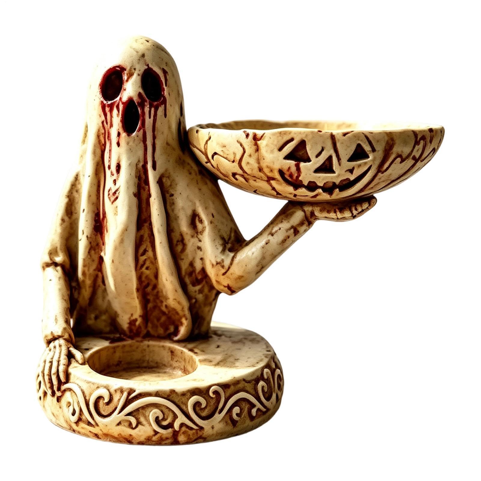Uchwyt na świeczki Halloween w kształcie ducha z blatem