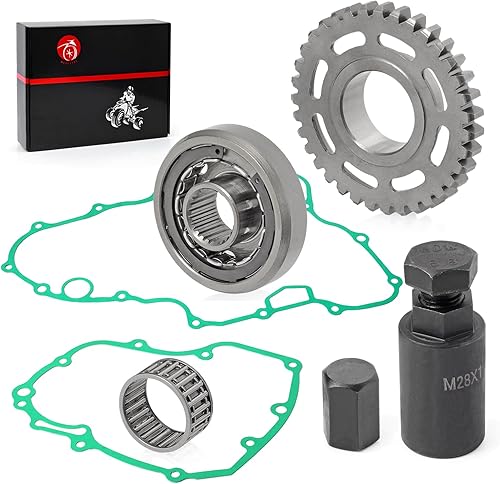 Extractor de volante y embrague de arranque Kit de engranajes de rodamiento unidireccional y junta para Honda TRX450ER TRX 450ER 2006-2009 2011-2014