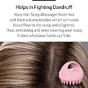 SILENCIO Shampoo Brush, Silicone Scalp Massager Hair Brush Head Massager Hair Growth Scrubber for Straight Curly Long Short Thick Thin Wet Dry Hair for Men Women Kids Pets, (Pack of 1) gallery image