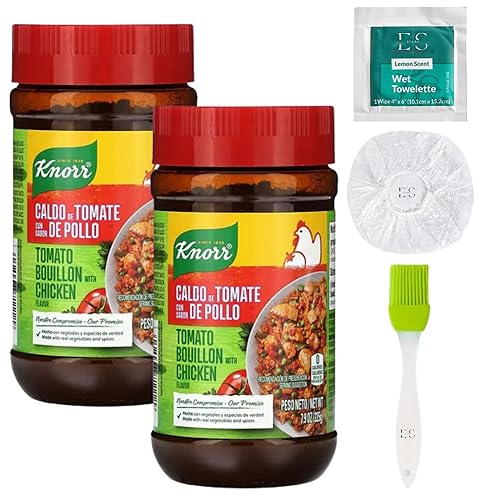 Paquete de 2 caldo de tomate Knorr' con sabor a pollo, 7.9 onzas cada uno + bono (1) cuchara de madera