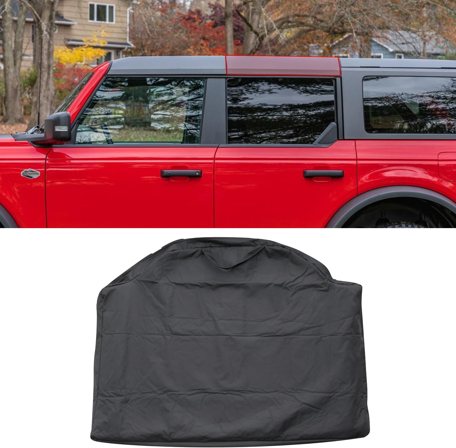 Hard Top Storage Bag Compatible with Ford Bronco 2024 2023 2022 2021, Fit Bronco Accessories 2/4-Door, Roof Panel Over First Row Seat, Portable Panel Storage Bag