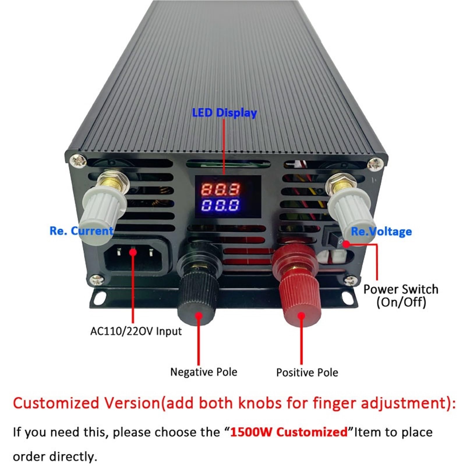 1500W AC110V 220V to DC Converter 12V 15v 24V 28v 36V 48V 60V SMPS Adjustable lifepo4 Battery Charger Power Supply(110V,36V)