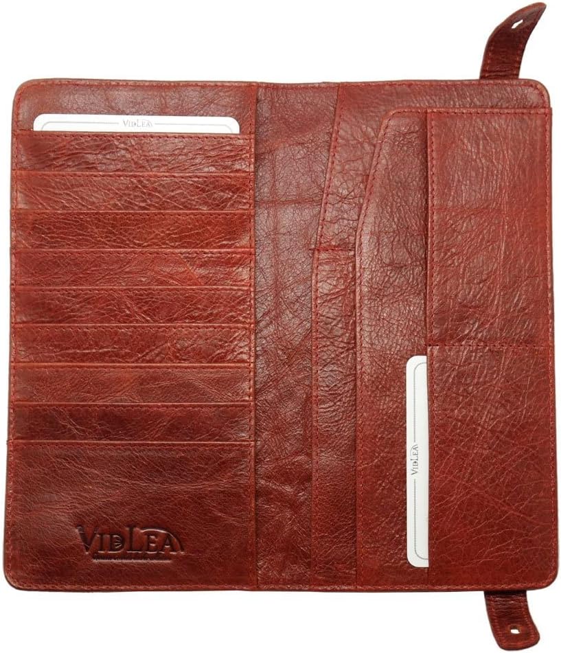  | RFID Passport Holder - Slim Leather Wallet RFID Blocking passport wallet Card Holder Travel Organizer (Red) | Passport Wallets