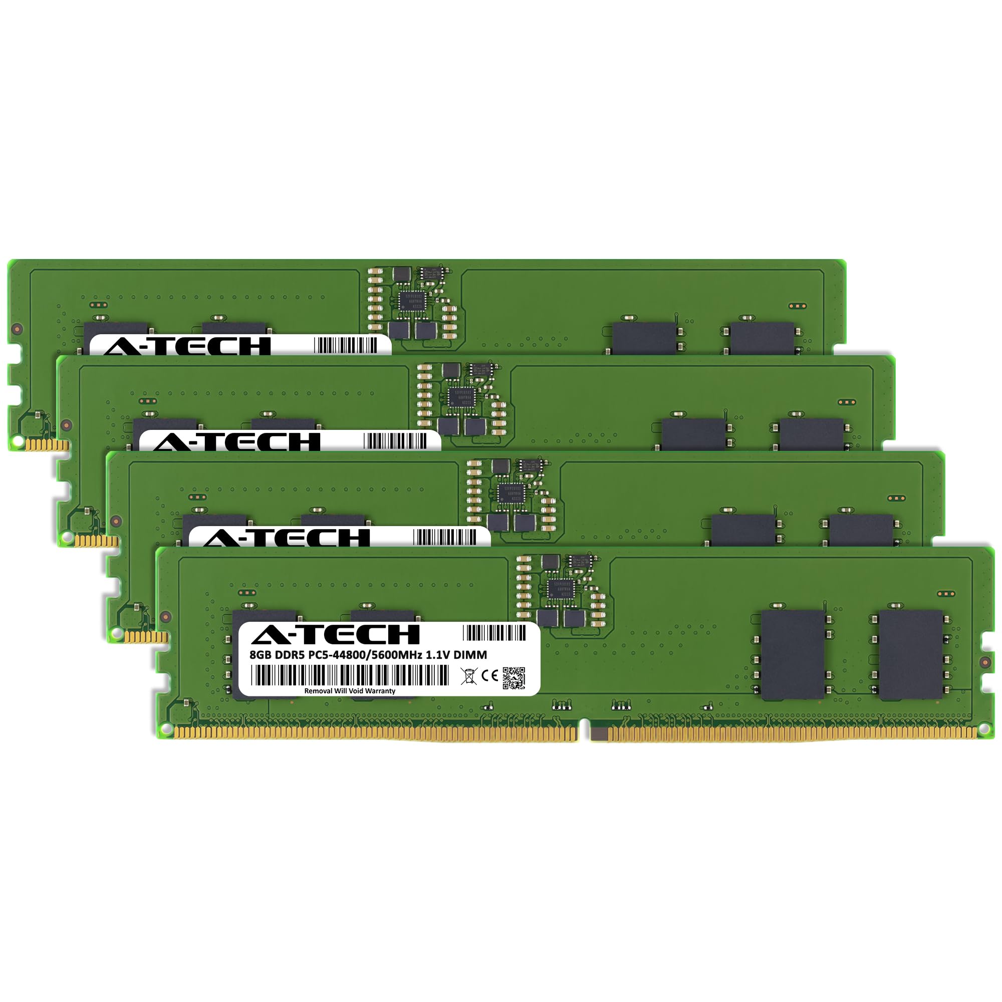 A-Tech 32GB Kit (4x8GB) DDR5 5600MHz PC5-44800 CL46 UDIMM