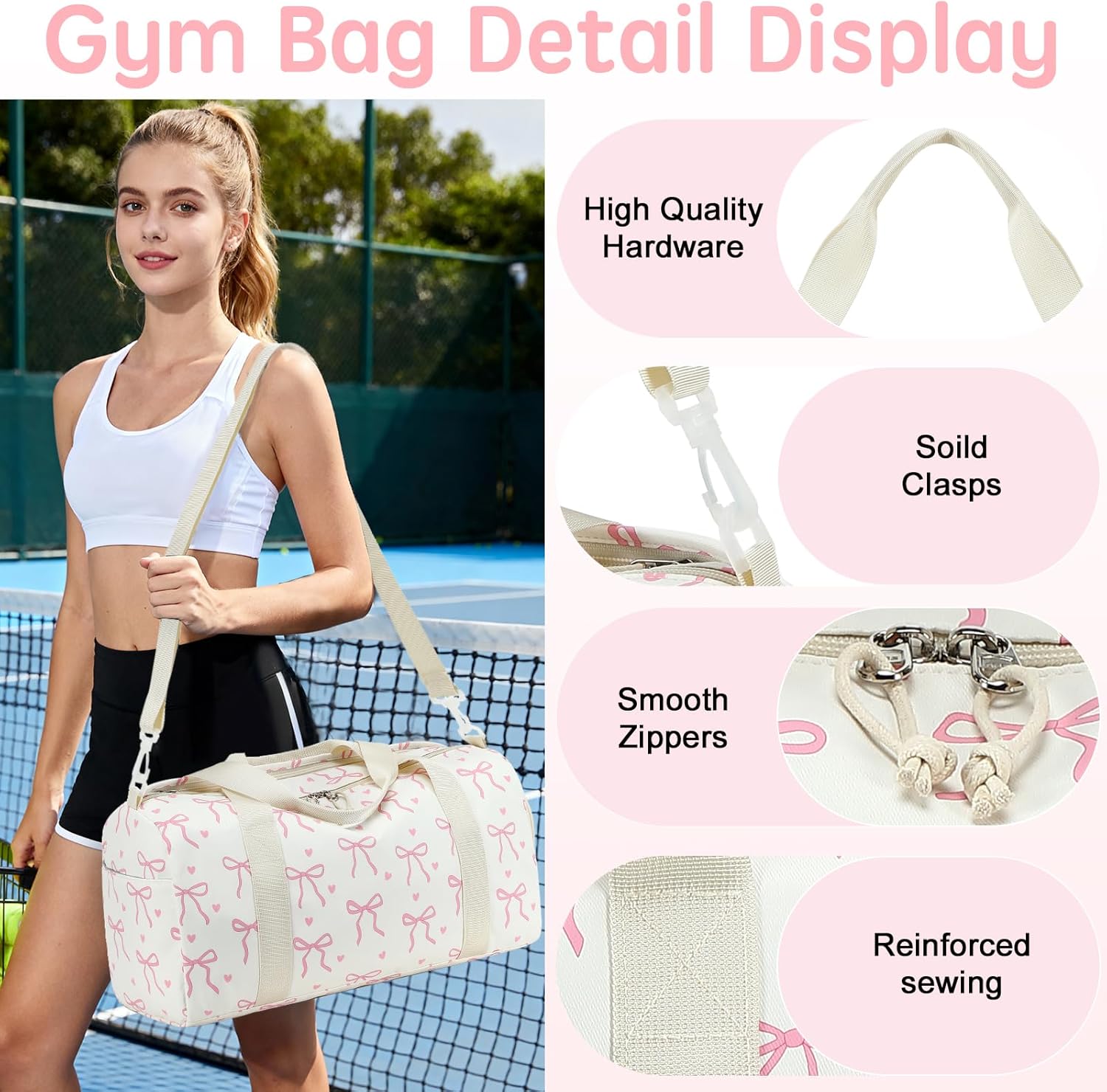 LOIDOU Kids Duffle Bag for Girls, Lightweight Girls Overnight & Weekender Travel Bag with Shoe Compartment and Wet Pocket, Cute Duffel Bags for Toddler Dance, Kids Sleepovers, Gym & Weekend Trips