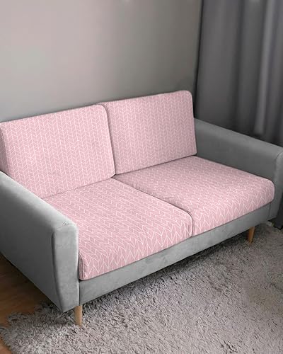 Miniatura 10 de Fundas de cojín para sofá de árbol de Navidad color verde, lavables, diseño de pino de invierno con lunares de Navidad, extraíbles y elásticas,