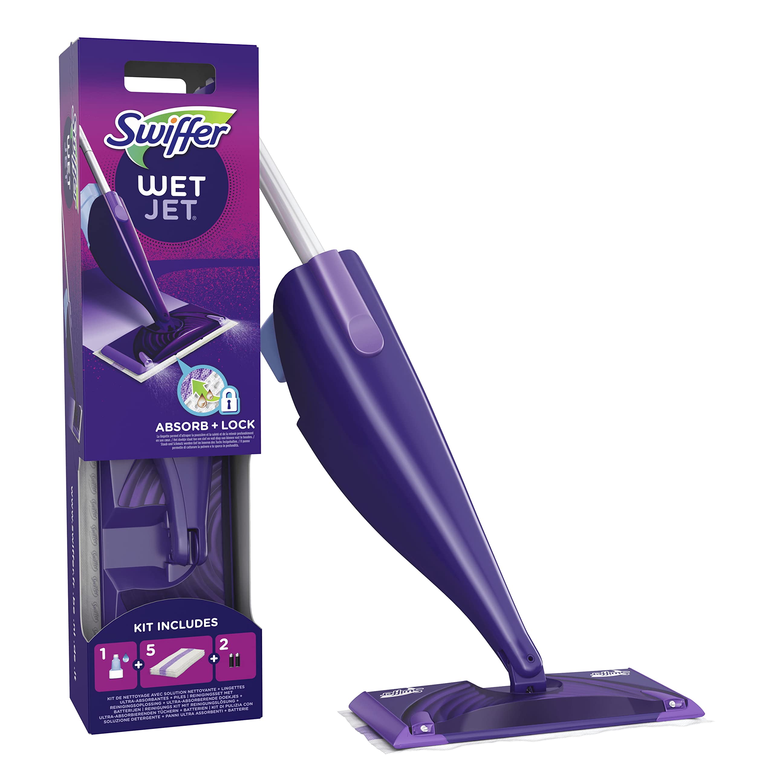Swiffer WetJet escoba Spray Kit de iniciación para todo tipo de suelo