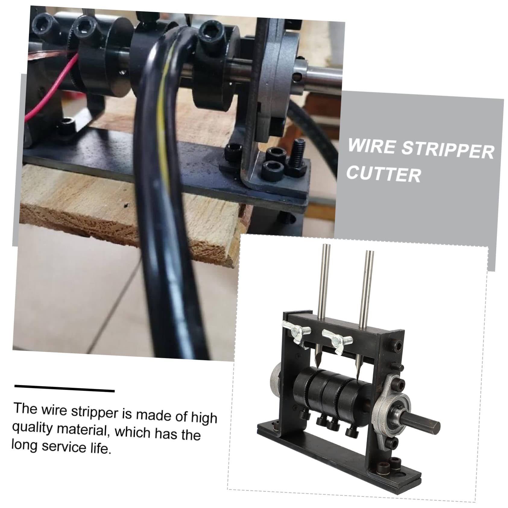 Dénudeur de Câble Électrique Manuel en Fer Argenté, Outil Compact | Structure Simple et Rationnelle, Facile à Utiliser et Portable, pour Coupe et Retrait de Gaine