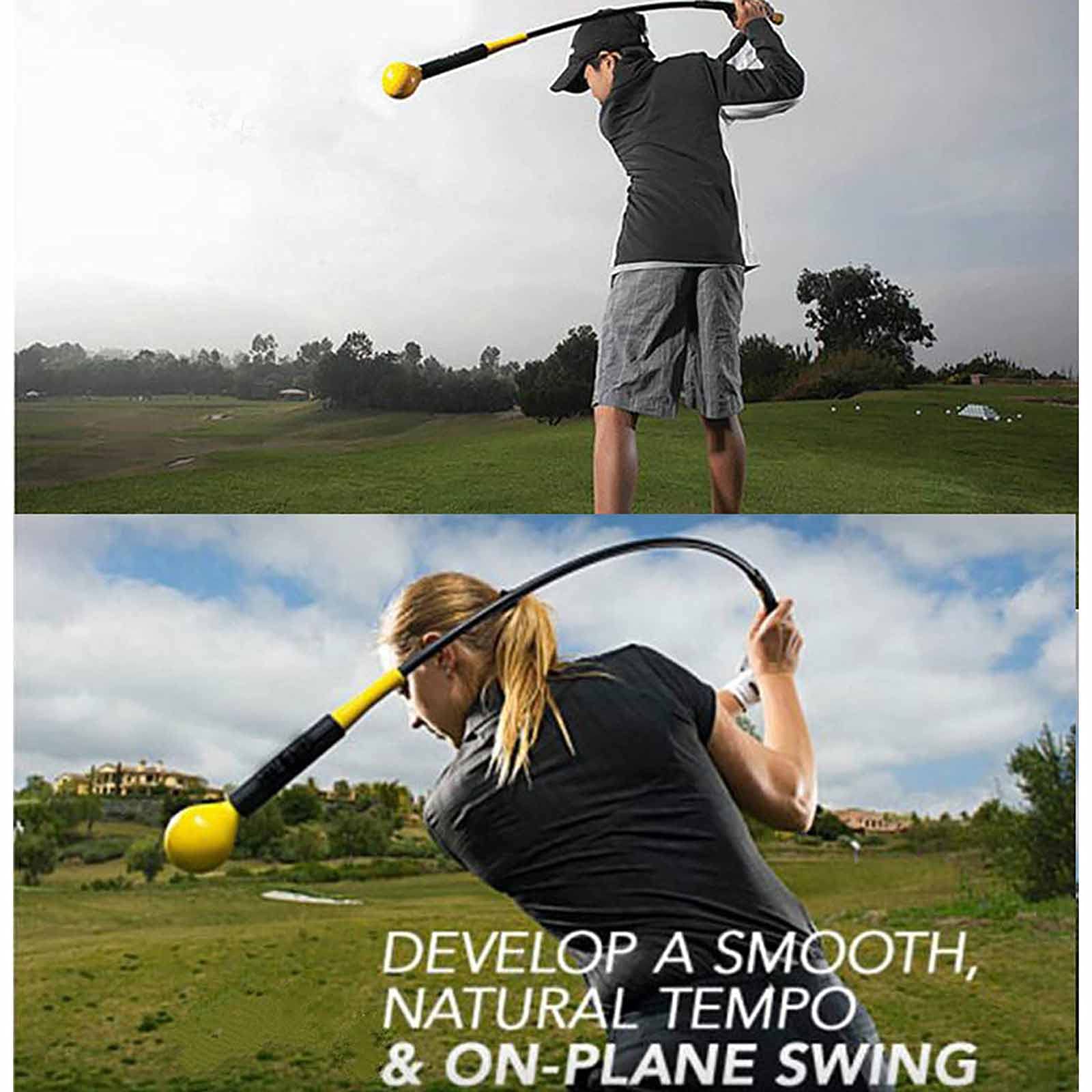 DYTWXG Golfschwung-Trainerhilfe, Golfschwung-Trainer-Aufwärmstab, Übungstraining, Chipping, Schlagen, Golfzubehör, zur Korrektur für Stärke, Griff, Tempo und Flexibilität