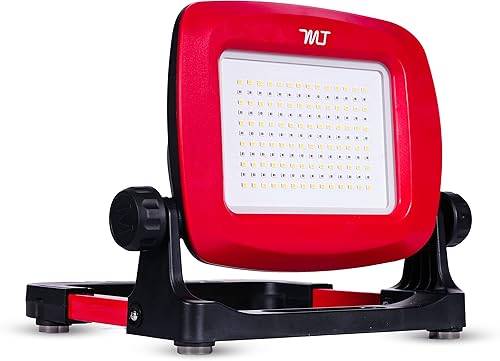 Master Tailgaters Luz de inundación LED de pulso compatible con batería Milwaukee o Dewalt  Modos de luz roja sólida o roja intermitente blanca