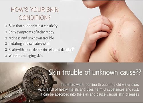 Miniatura 2 de Adecuado para cualquier cabezal de ducha BUBBLEMON, filtro de ducha de vitamina C, suavizante de agua dura, sin cloro, hidratación de la piel,