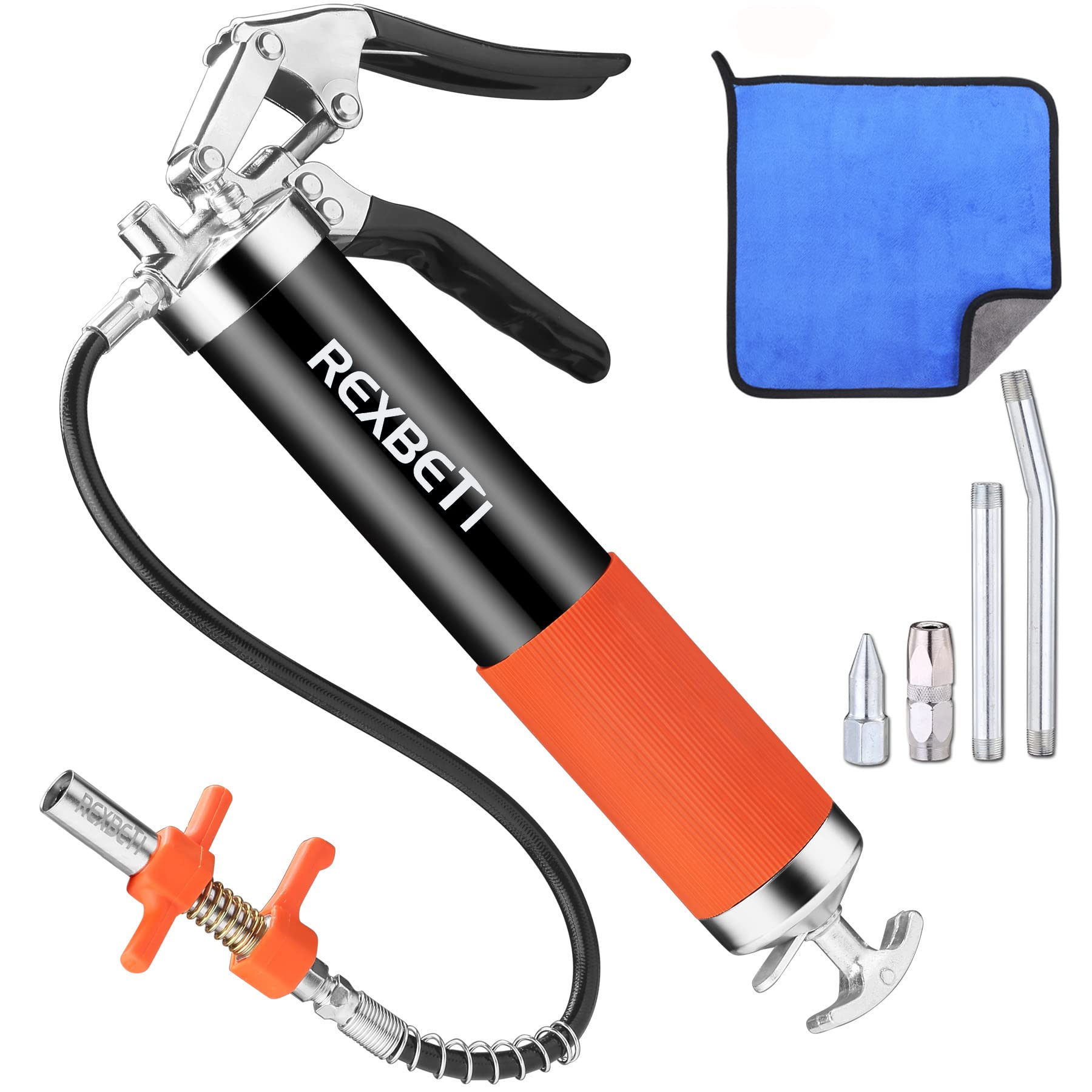 Buy REXBETI Grease Gun, Pistol Grip Grease Gun Set with 18 Inch Flex