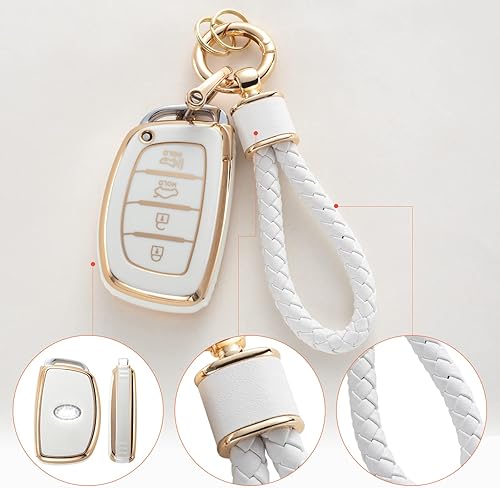 Miniatura 7 de RUABIBAN Funda para llavero BMW con llavero, funda de TPU suave para BMW Serie 2, 5, 6, 7, X1, X2, X3, X5, X6