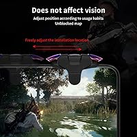 Vista 5 de Newseego for Mobile Game Controller Trigger, [Upgraded Version] Mobile Controllers Colorful Trigger Sensitive Shoot and Aim Button for Rules of