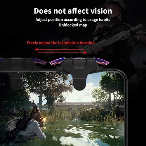 Miniatura 5 de Newseego for Mobile Game Controller Trigger, Upgraded Version Mobile Controllers Colorful Trigger Sensitive Shoot and Aim Button for Rules of