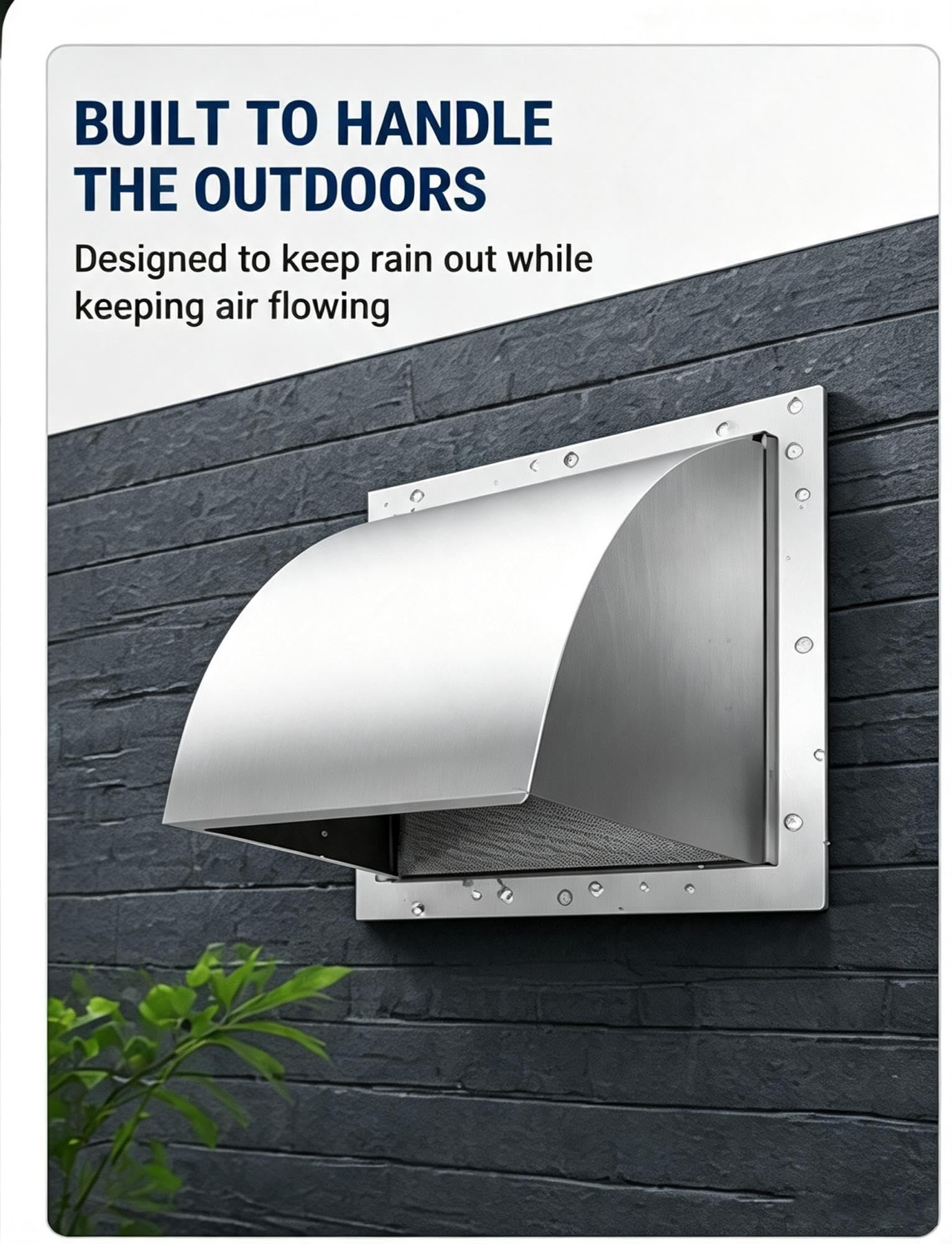 Rejilla Ventilación Exterior Acero Inoxidable 304