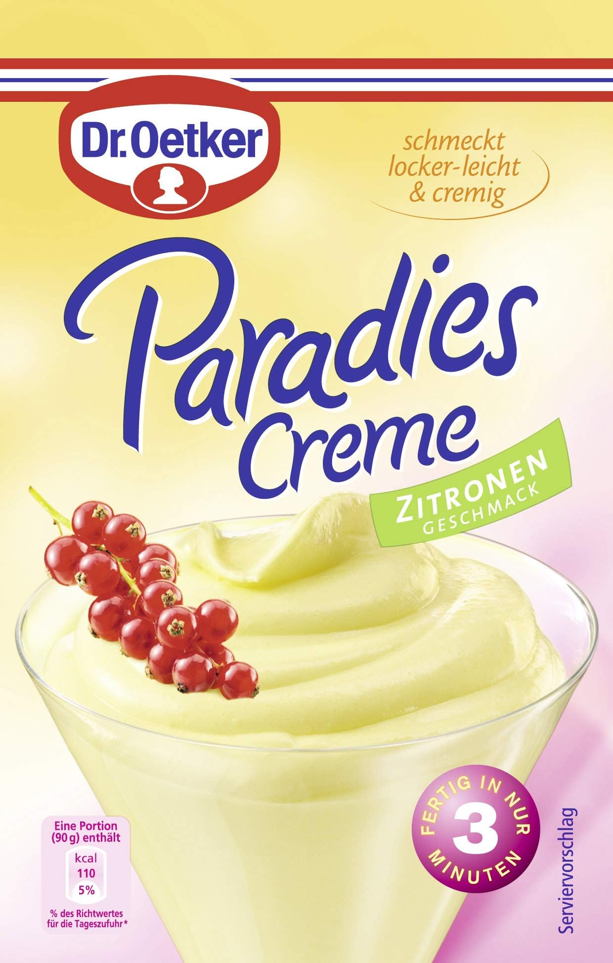 Dr. Oetker - Paradise Cream Lemon (Paradies Creme Zitrone) | Total Weight 72,5 Grams