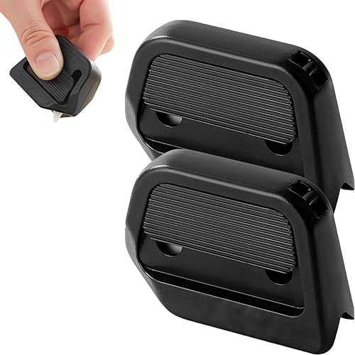 2 cuchillos utilitarios de retrotracción automática mejorados, cortador magnético retráctil con cuchillas de cerámica de seguridad y ranura en