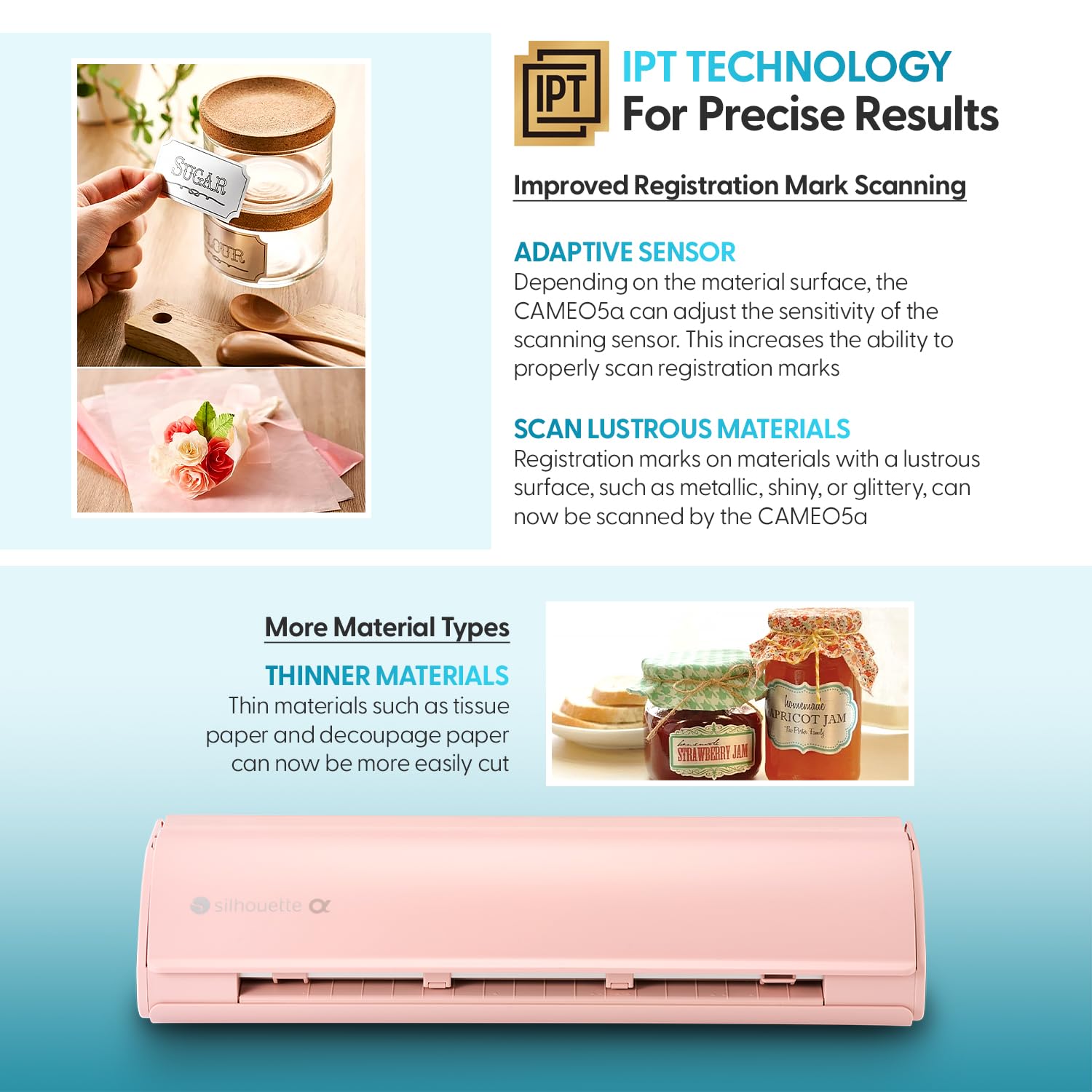 Silhouette America Cameo 5 Alpha (α) - Smart Cutting Machine, Matte Pink (Starter Bundle) - Includes Designer Edition Software, 24 Oracal Vinyl Rolls, Tool Kit & 25 Free Designs for DIY