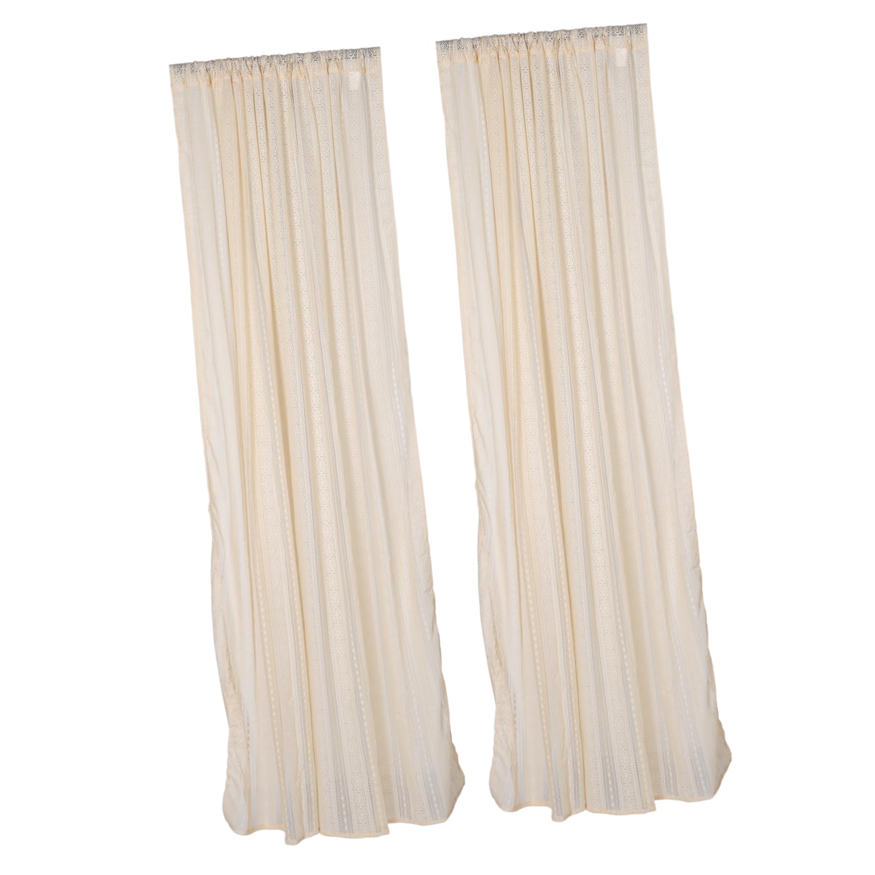 Rideaux en lin beige et voilages brodés transparents pour décoration fenêtre de chambre